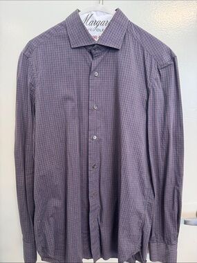 Boglioli Purple Check Dress Shirt